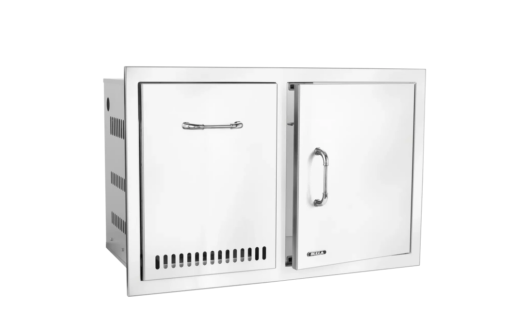 30″ Stainless Steel Door/Propane Drawer Combo with Reveal