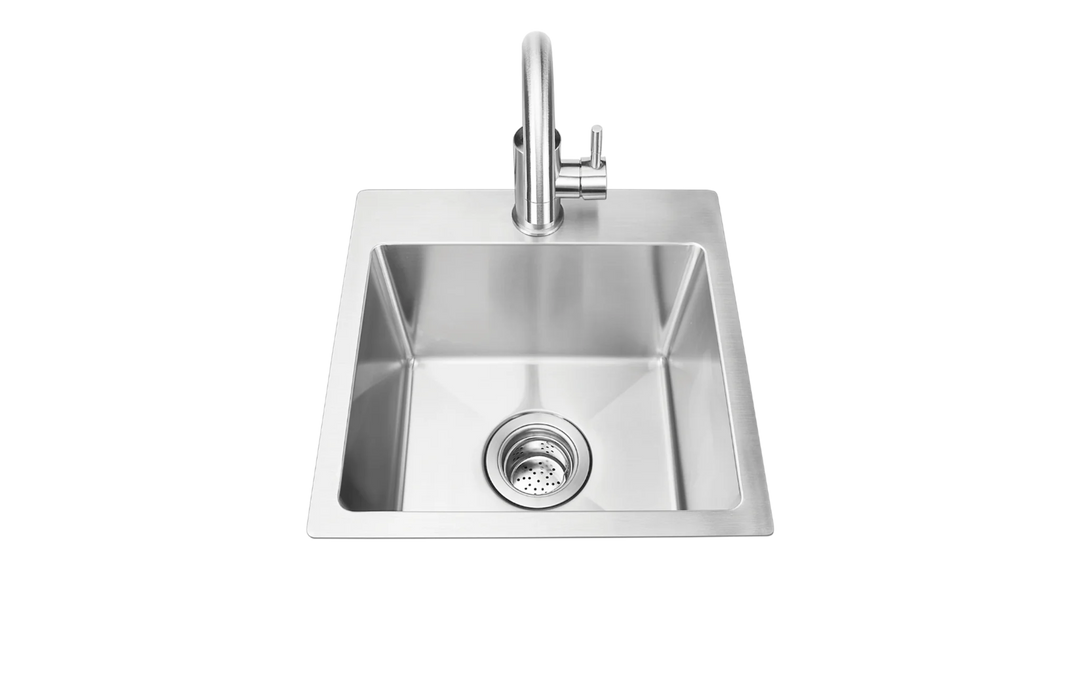 15″ Premium Stainless-Steel Dual Mount Sink