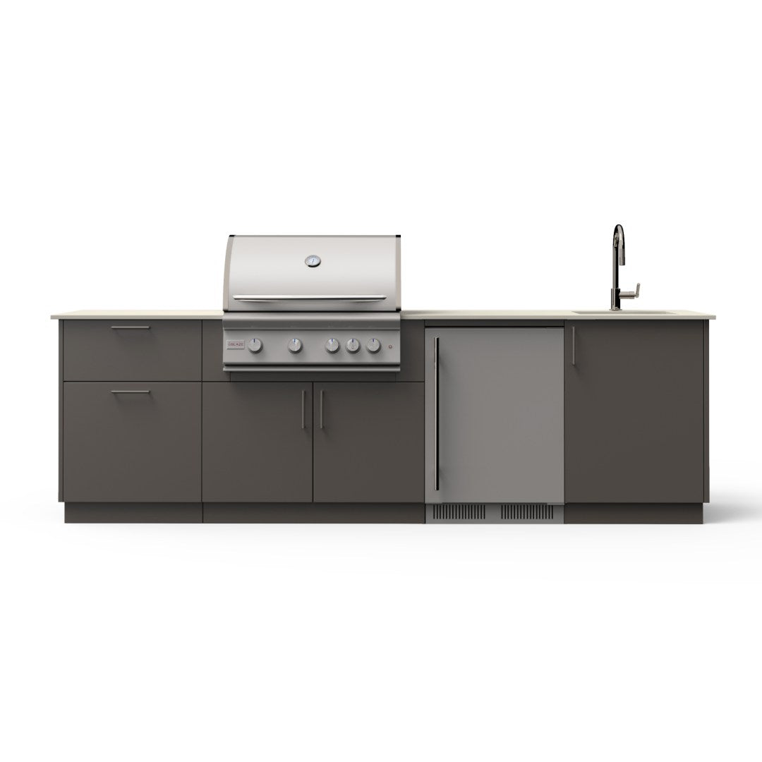 Blaze Golden Hour 10-Ft Outdoor Kitchen Island w/ 32-Inch Marine Grade Premium LTE+