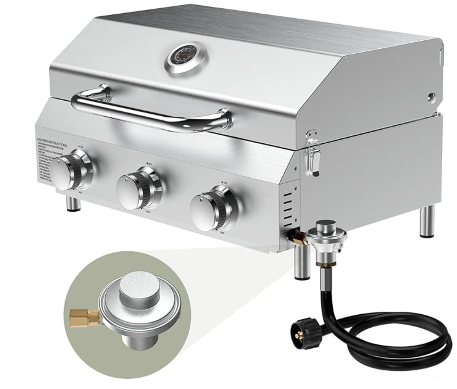 Bestfire 3-Burner Tabletop Gas Grill