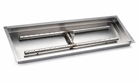 Rectangle Fire Pit Pan with H-Burner Kit