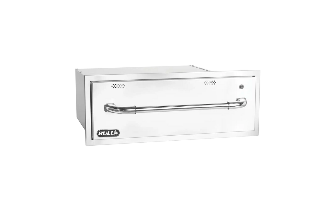Stainless Steel Warming Drawer with reveal