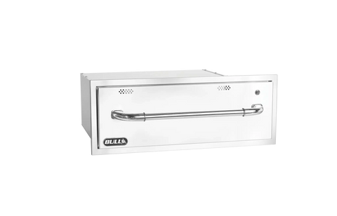 Stainless Steel Warming Drawer with reveal