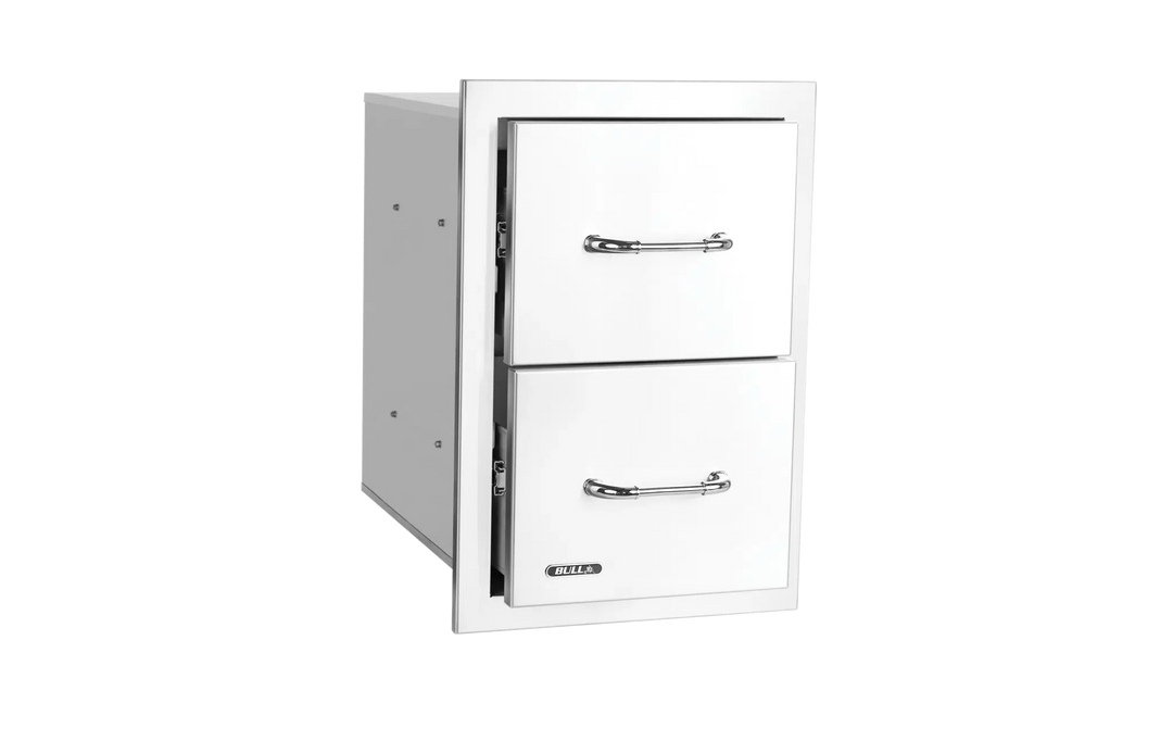 Stainless Steel Double Drawer with Reveal