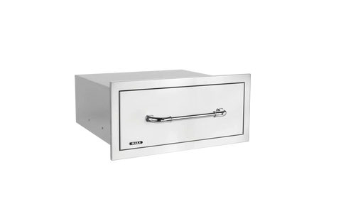 Large Single Stainless Steel Drawer with Reveal