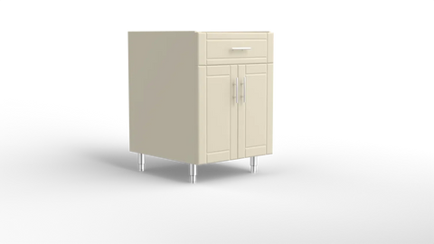 24” Two Door Cabinet Base with Drawer