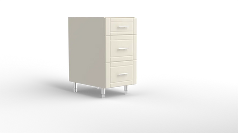 18” Three Drawer Base Cabinet