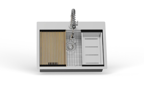 30″ Stainless Steel Outdoor Kitchen Sink with Accessories