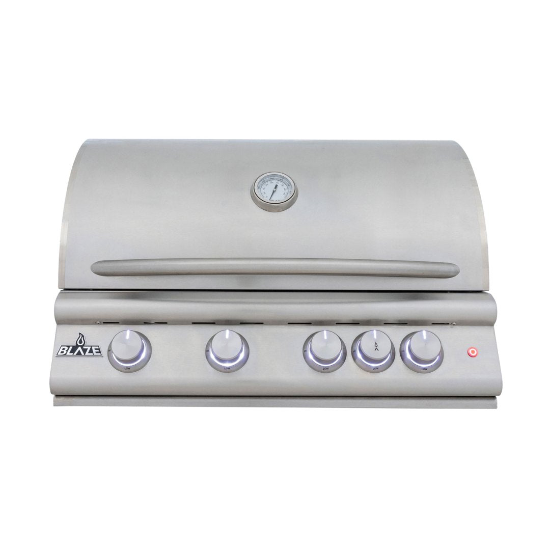 Blaze 32-Inch 4-Burner Premium LTE+ Gas Grill with Rear Burner and Built-in Lighting System