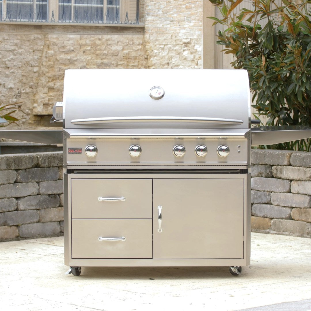 Blaze Professional 44-Inch 4 Burner Built-In Gas Grill With Rear Infrared Burner