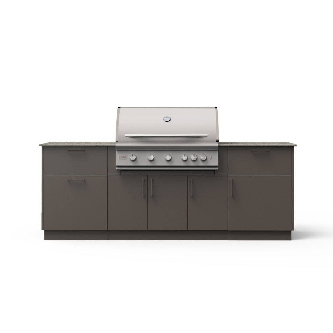 Blaze Sunrise 8-Ft Outdoor Kitchen Island w/ 40-Inch Premium LTE+