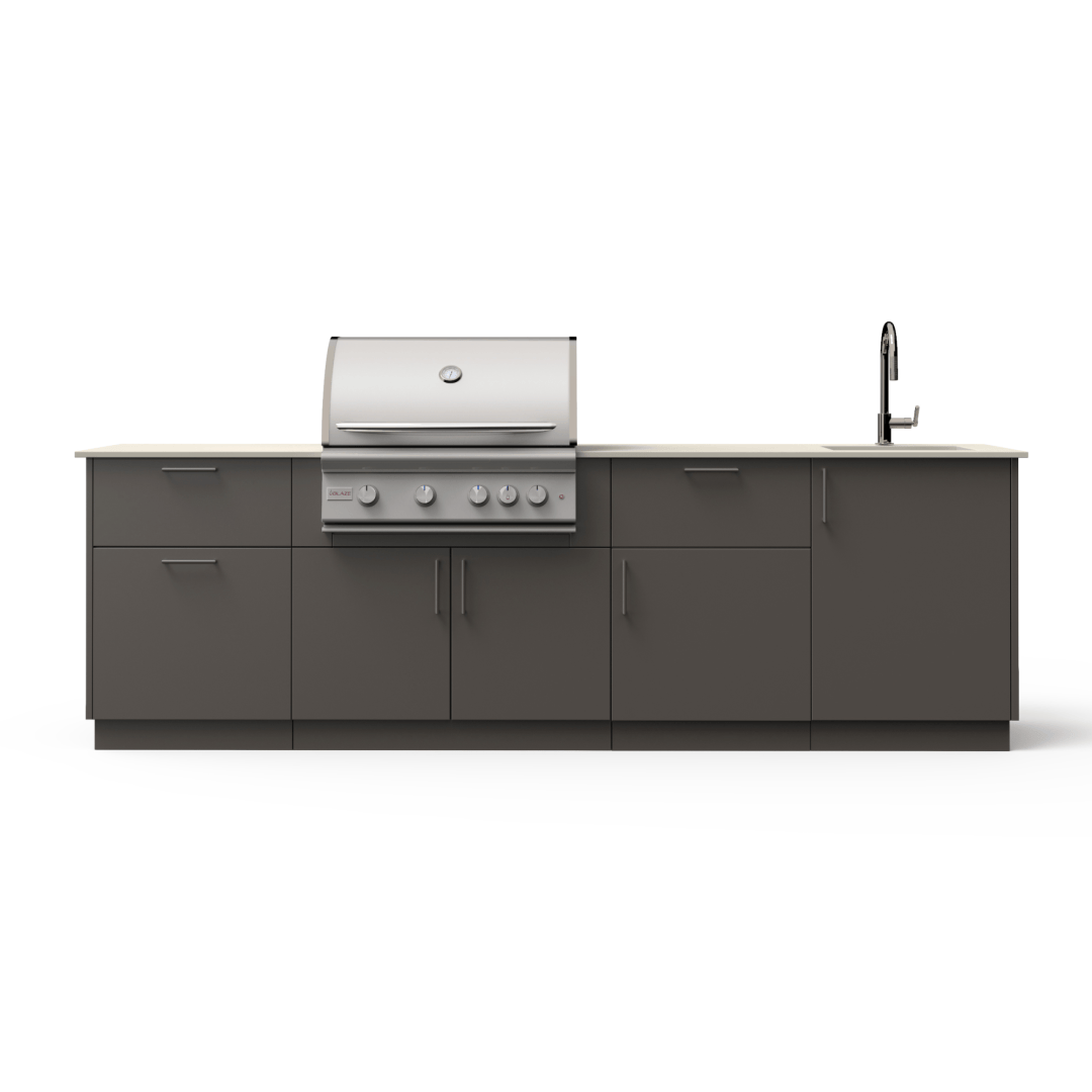 Blaze Sunset 10-Ft Outdoor Kitchen Island w/ 32-Inch Marine Grade Premium LTE+