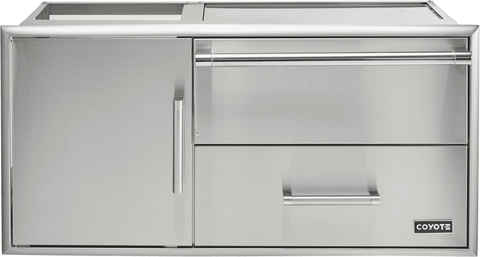 42" Access Door With Storage & Warming Drawer Combo