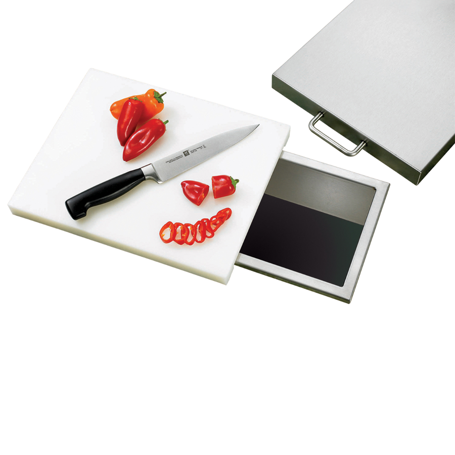 Trash Chute & Cutting Board with Lid