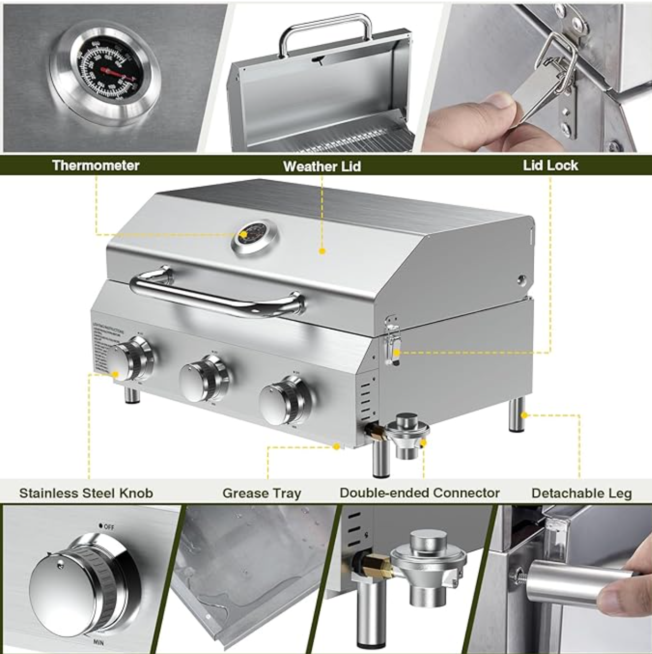 Integrated Flames 8' Foot Modular Outdoor Kitchen | DIY Linear Kit