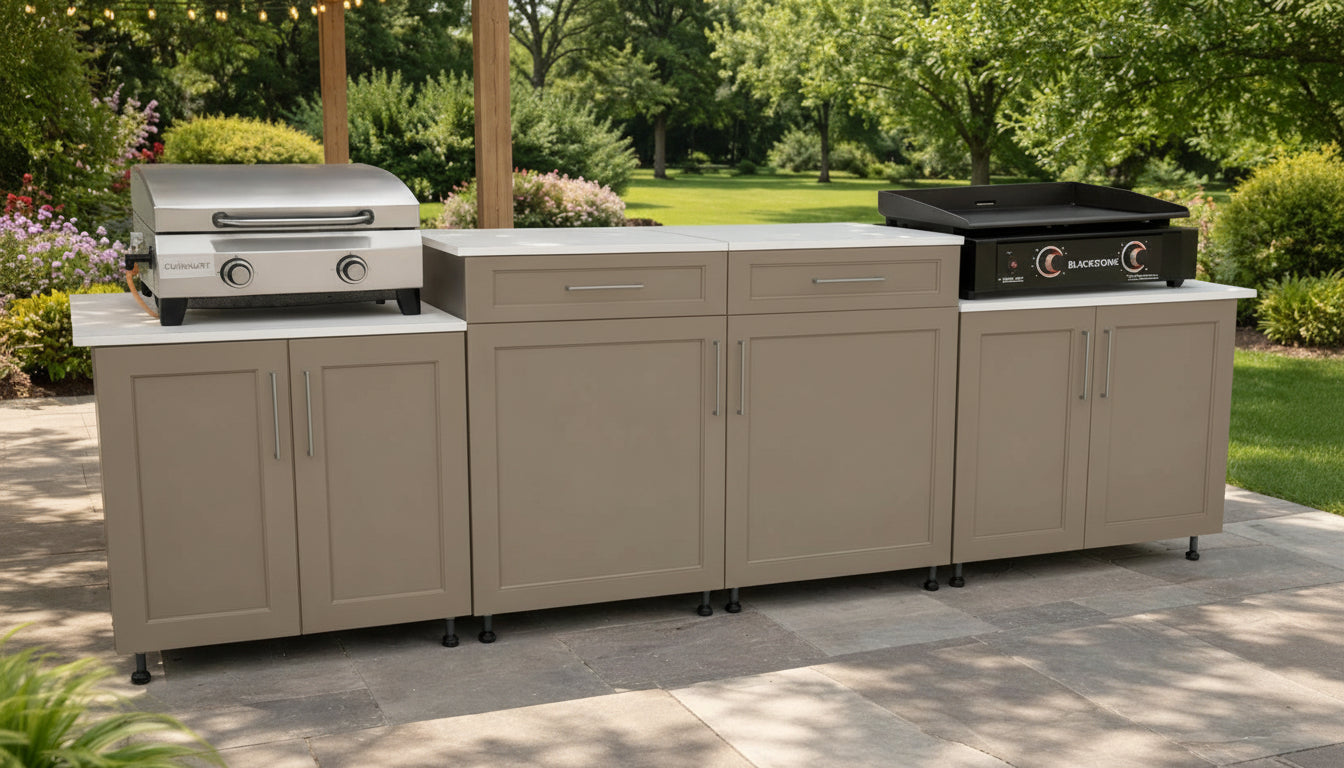 Integrated Flames 8' Foot Modular Outdoor Kitchen | DIY Linear Kit